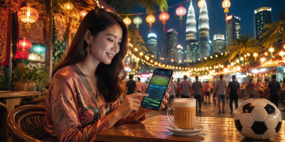 Suasana pertaruhan sukan di Petaling Jaya dengan paparan odds langsung pada skrin